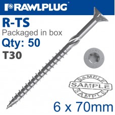 TORX T30 CHIPBOARD SCREW 6.0X70MM X50-BOX